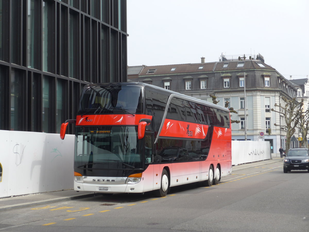 (169'361) - BGU Grenchen - Nr. 9/SO 66'578 - Setra (ex Blaguss, A-Wien) am 21. M�rz 2016 beim Hauptbahnhof Solothurn