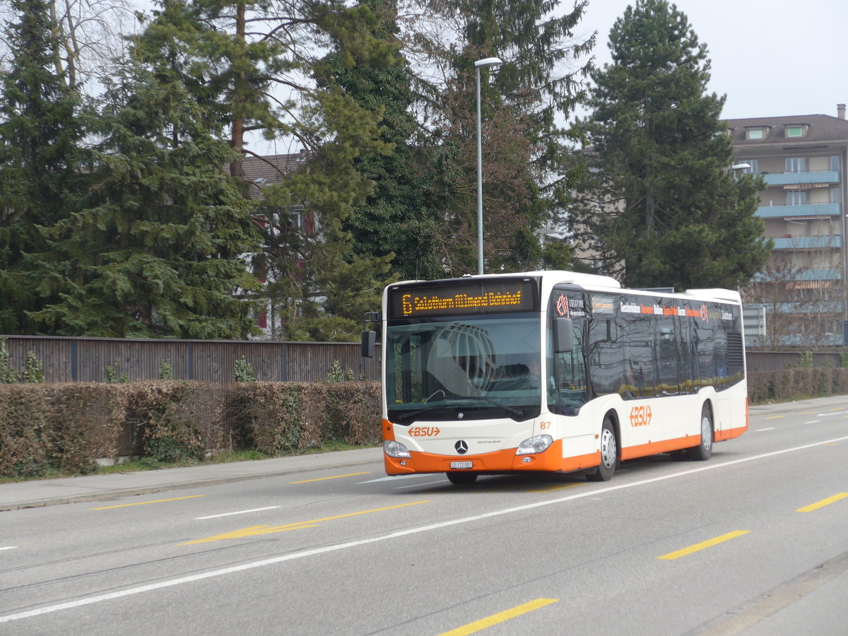 (169'371) - BSU Solothurn - Nr. 87/SO 172'087 - Mercedes am 21. M�rz 2016 beim Hauptbahnhof Solothurn