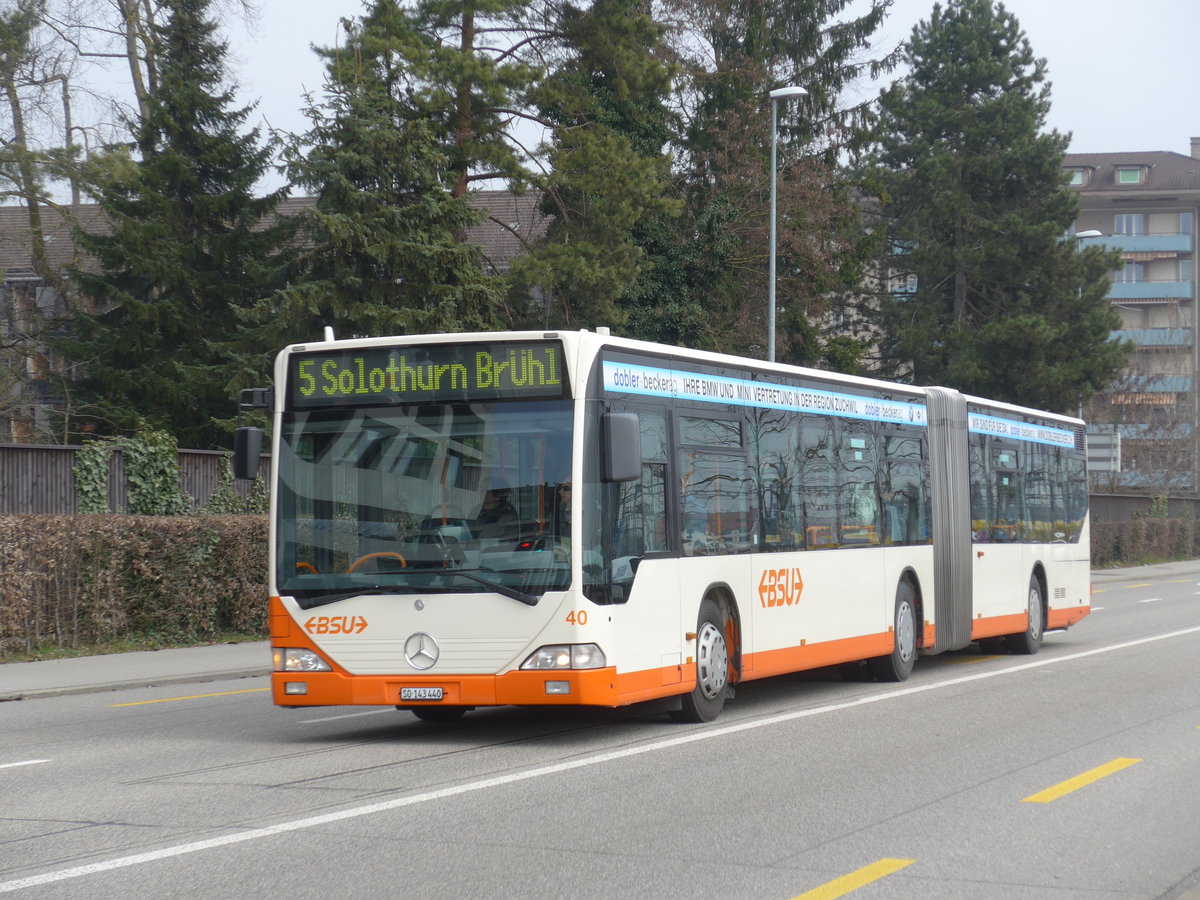 (169'377) - BSU Solothurn - Nr. 40/SO 143'440 - Mercedes am 21. M�rz 2016 beim Hauptbahnhof Solothurn