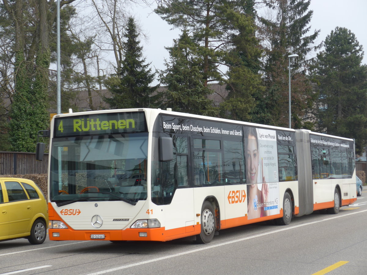 (169'378) - BSU Solothurn - Nr. 41/SO 143'441 - Mercedes am 21. M�rz 2016 beim Hauptbahnhof Solothurn