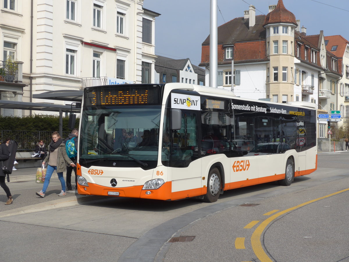 (169'401) - BSU Solothurn - Nr. 86/SO 172'086 - Mercedes am 21. M�rz 2016 beim Hauptbahnhof Solothurn