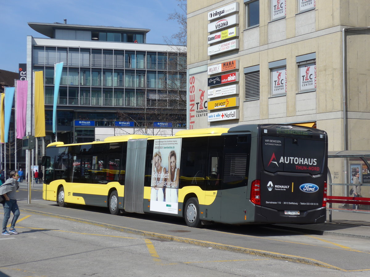 (169'426) - STI Thun - Nr. 162/BE 752'162 - Mercedes am 24. M�rz 2016 beim Bahnhof Thun