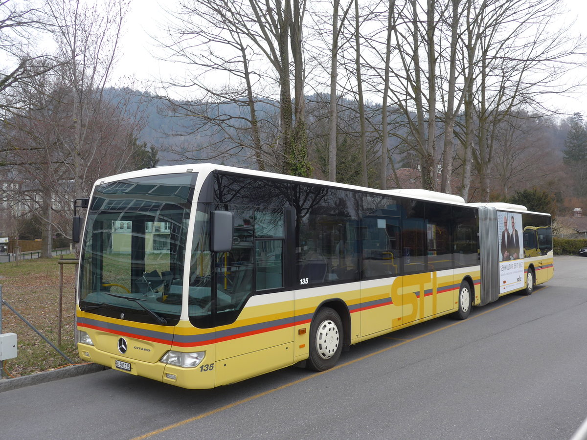 (169'428) - STI Thun - Nr. 135/BE 801'135 - Mercedes am 25. M�rz 2016 bei der Schiffl�ndte Thun