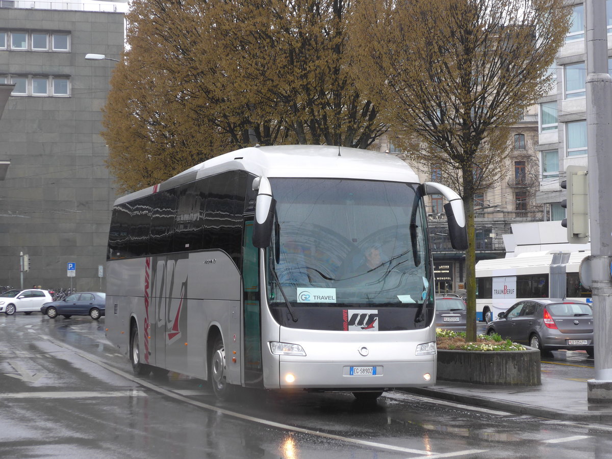 (169'484) - Aus Italien: Mirante, Napoli - EG-589 DZ - Irisbus am 25. M�rz 2016 beim Bahnhof Luzern