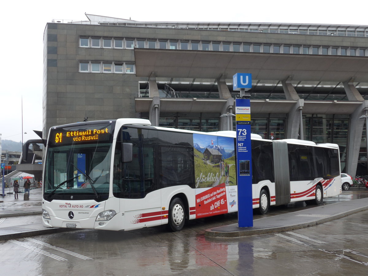 (169'488) - ARAG Ruswil - Nr. 36/LU 173'560 - Mercedes am 25. M�rz 2016 beim Bahnhof Luzern