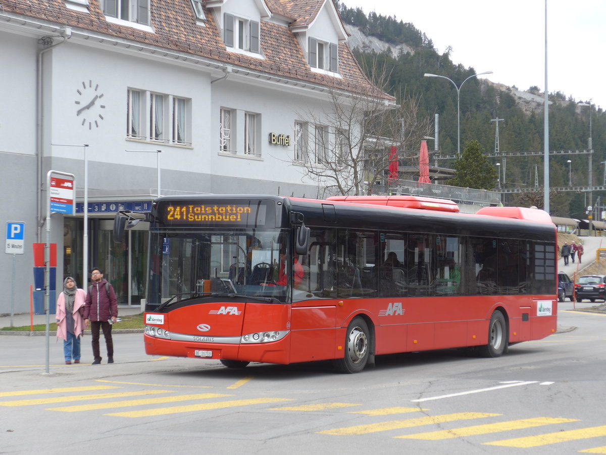 (169'513) - AFA Adelboden - Nr. 30/BE 26'703 - Solaris am 27. M�rz 2016 beim Bahnhof Kandersteg