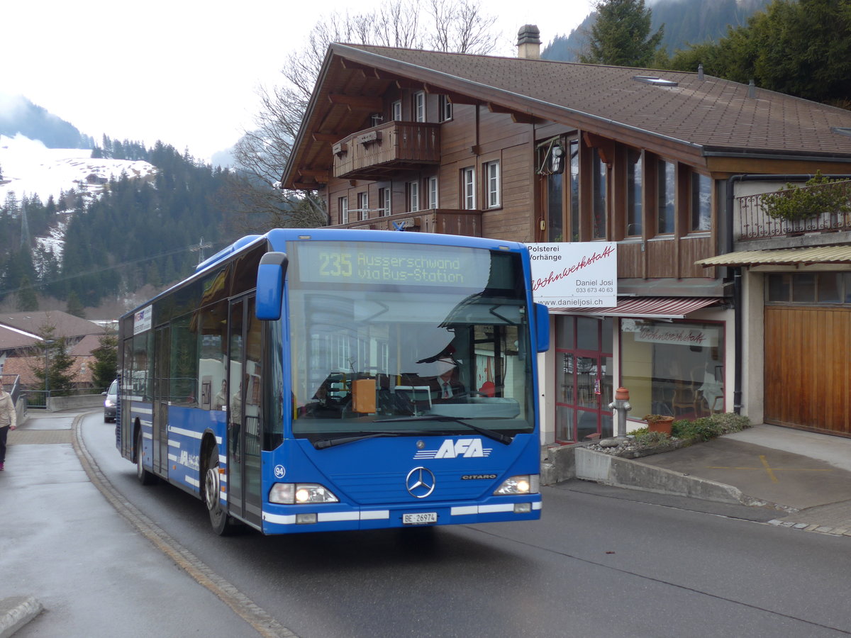 (169'535) - AFA Adelboden - Nr. 94/BE 26'974 - Mercedes am 27. M�rz 2016 in Adelboden, M�hleport