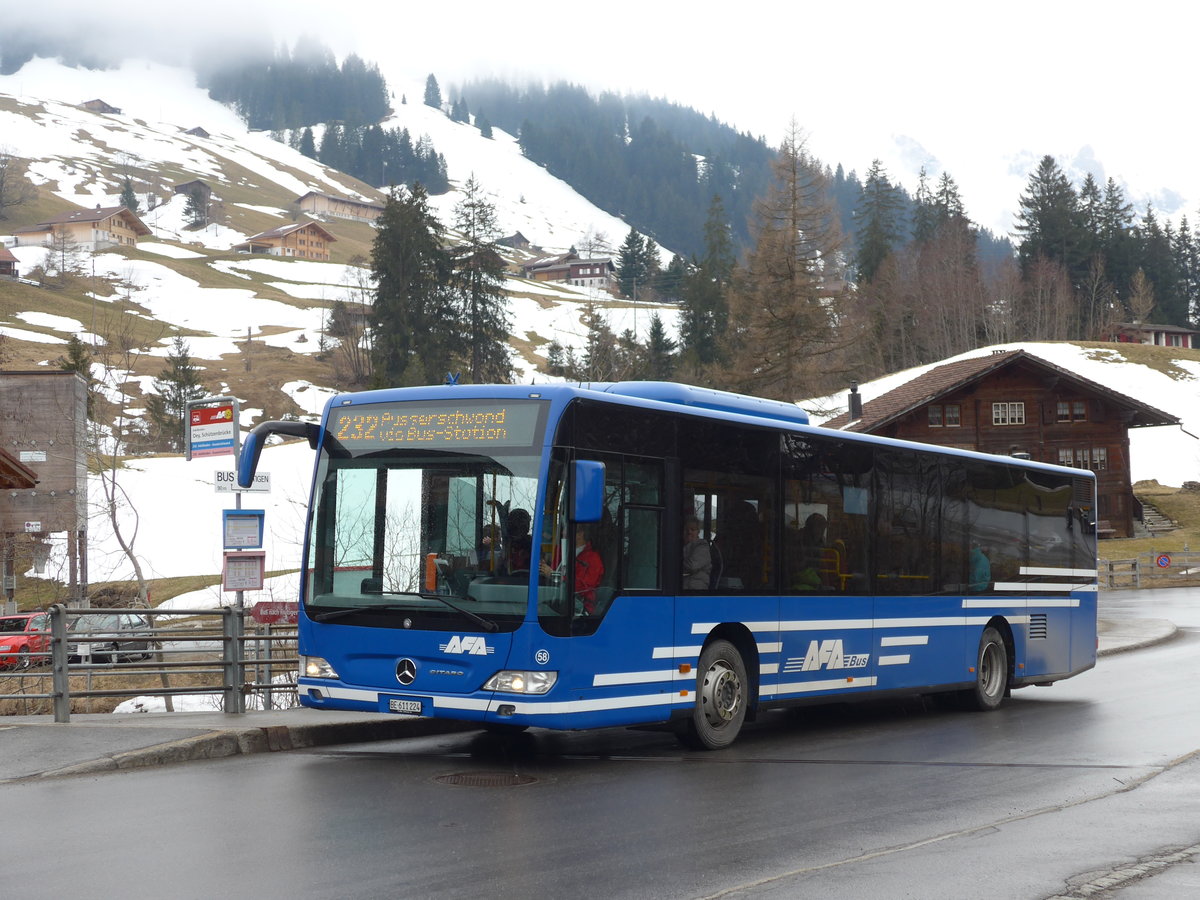 (169'537) - AFA Adelboden - Nr. 58/BE 611'224 - Mercedes am 27. M�rz 2016 in Adelboden, Oey