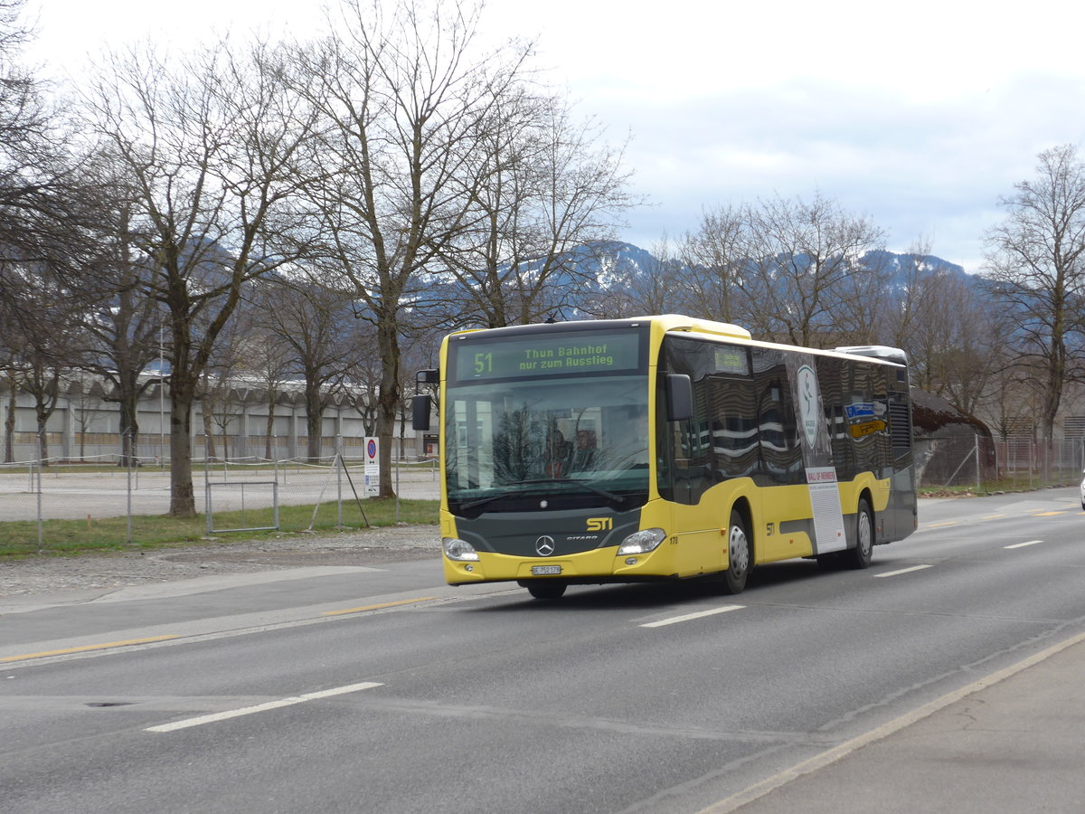 (169'626) - STI Thun - Nr. 178/BE 752'178 - Mercedes am 28. M�rz 2016 in Thun, S+W