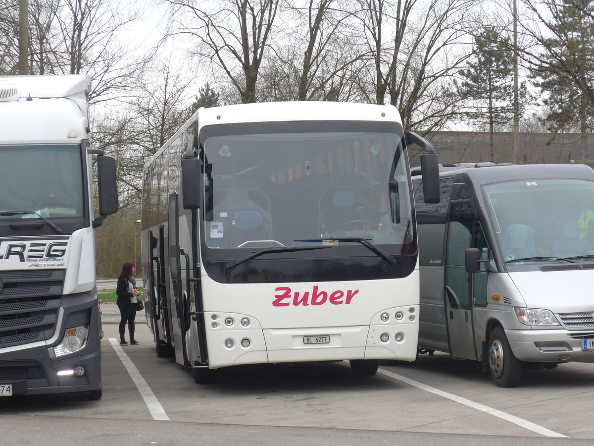 (169'636) - Zuber, Birsfelden - BL 6277 - Temsa am 2. April 2016 in Kemptthal, Rastst�tte