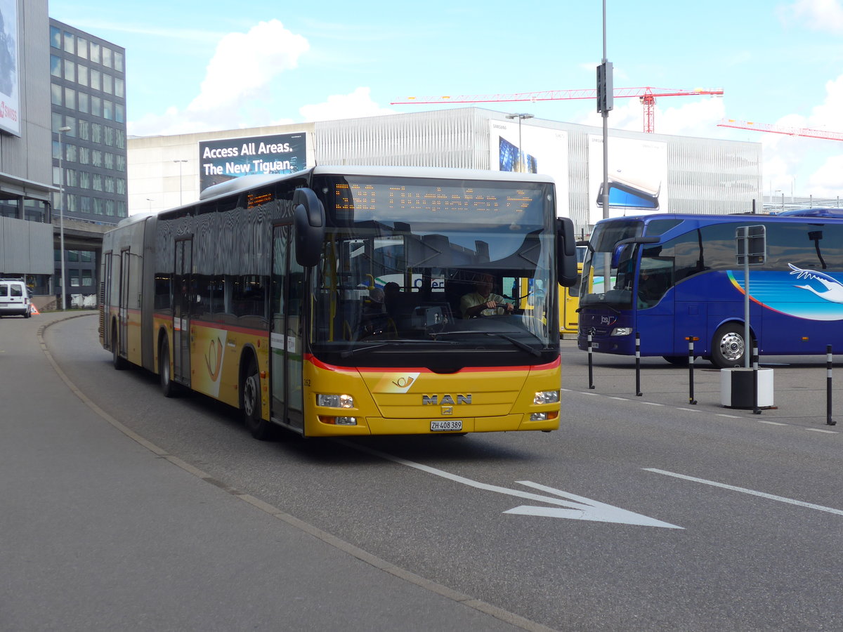 (170'032) - PostAuto Z�rich - Nr. 262/ZH 408'389 - MAN am 14. April 2016 in Z�rich, Flughafen