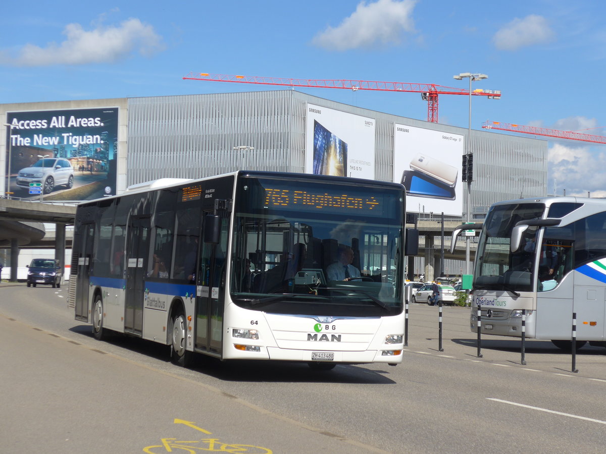 (170'048) - ATE Bus, Effretikon - Nr. 64/ZH 413'480 - MAN am 14. April 2016 in Z�rich, Flughafen