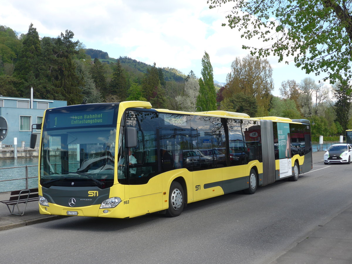 (170'333) - STI Thun - Nr. 163/BE 752'163 - Mercedes am 4. Mai 2016 bei der Schiffl�ndte Thun
