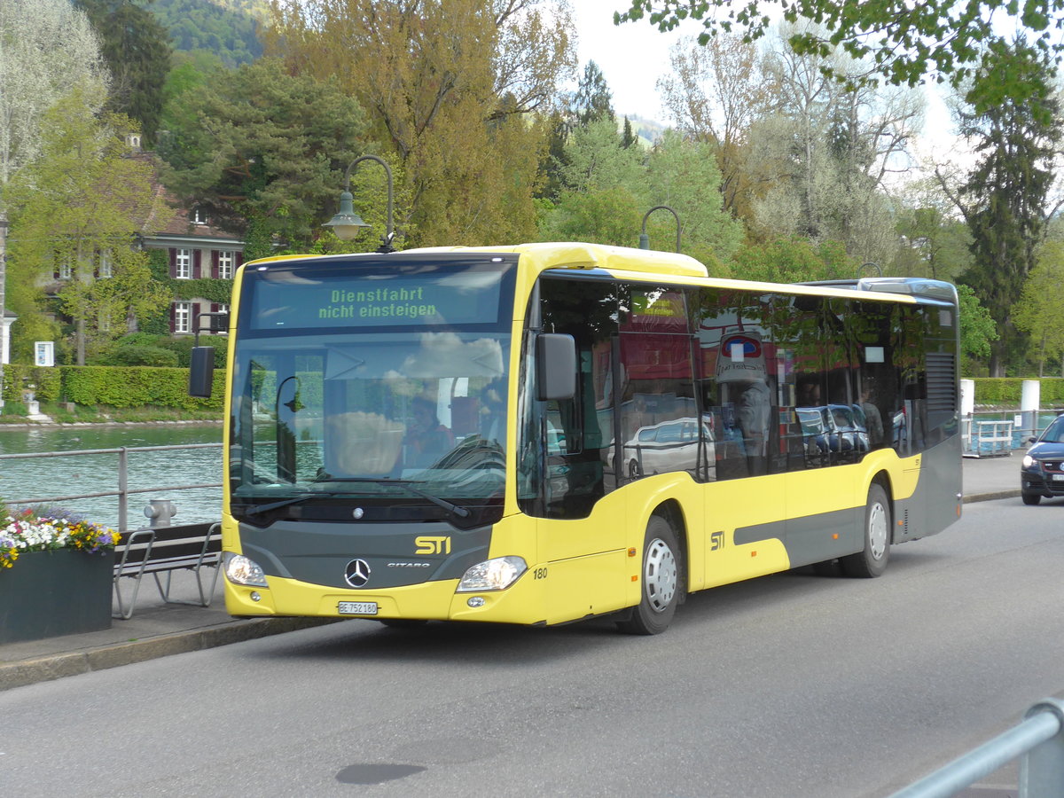(170'335) - STI Thun - Nr. 180/BE 752'180 - Mercedes am 4. Mai 2016 bei der Schiffl�ndte Thun