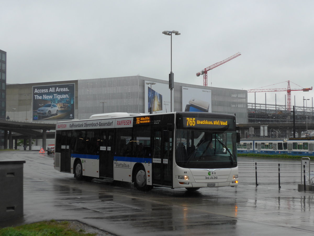 (170'525) - ATE Bus, Effretikon - Nr. 65/ZH 699'828 - MAN am 13. Mai 2016 in Z�rich, Flughafen