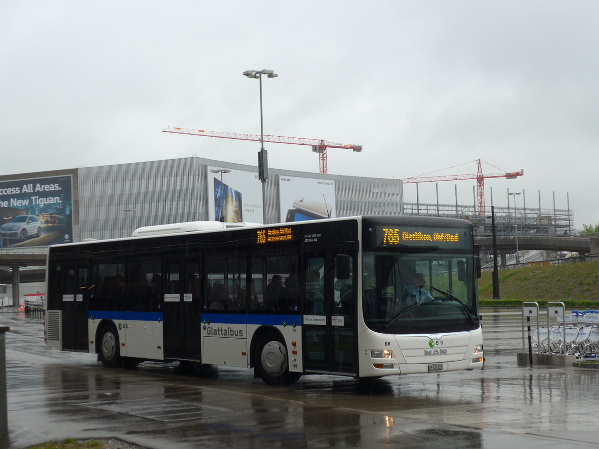 (170'530) - ATE Bus, Effretikon - Nr. 66/ZH 724'525 - MAN am 13. Mai 2016 in Z�rich, Flughafen