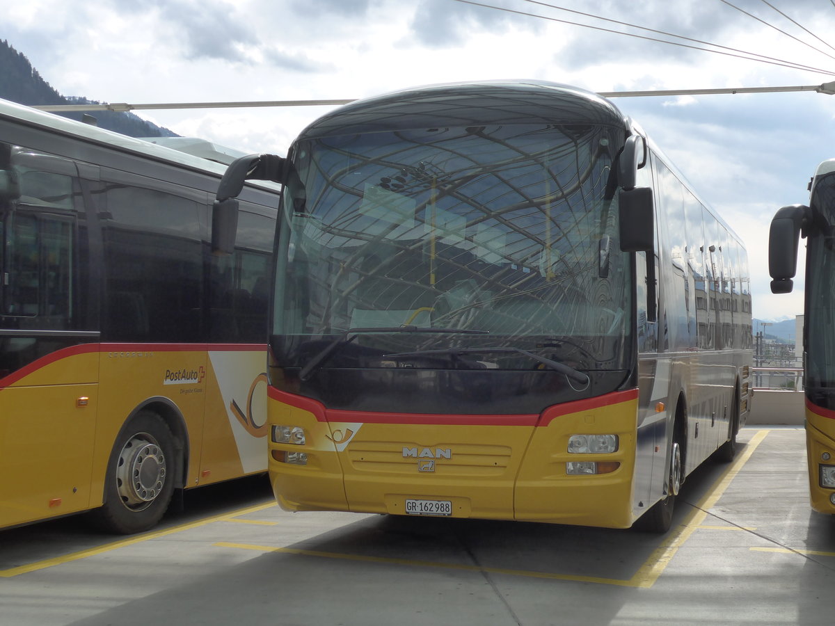 (170'949) - PostAuto Graub�nden - GR 162'988 - MAN am 16. Mai 2016 in Chur, Postautostation