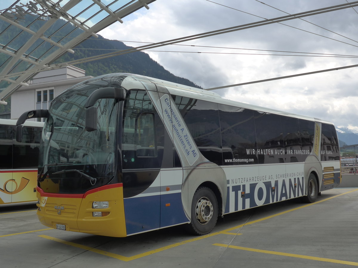(170'958) - PostAuto Graub�nden - GR 162'988 - MAN am 16. Mai 2016 in Chur, Postautostation