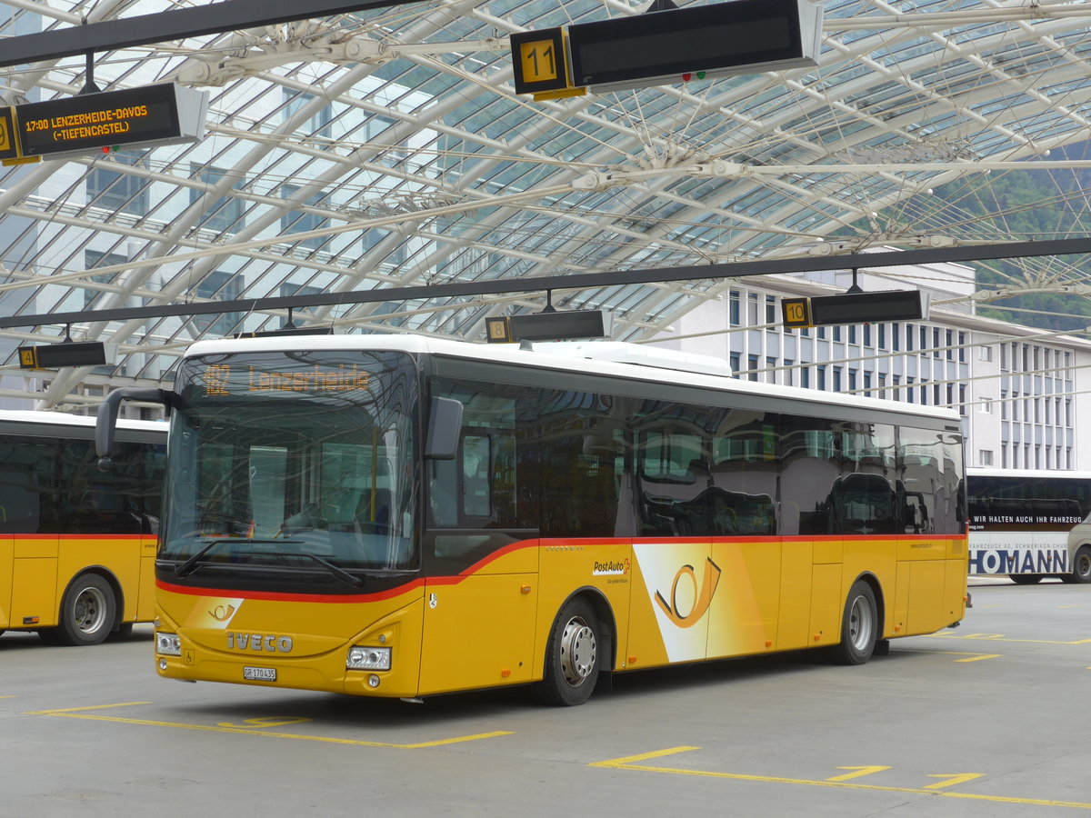(170'961) - PostAuto Graub�nden - GR 170'435 - Iveco am 16. Mai 2016 in Chur, Postautostation