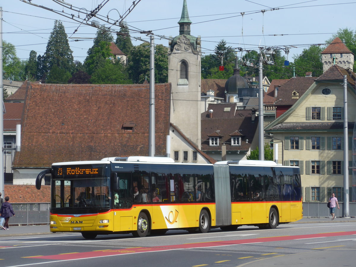 (171'220) - Bucheli, Kriens - Nr. 20/LU 15'527 - MAN am 22. Mai 2016 in Luzern, Bahnhofbr�cke