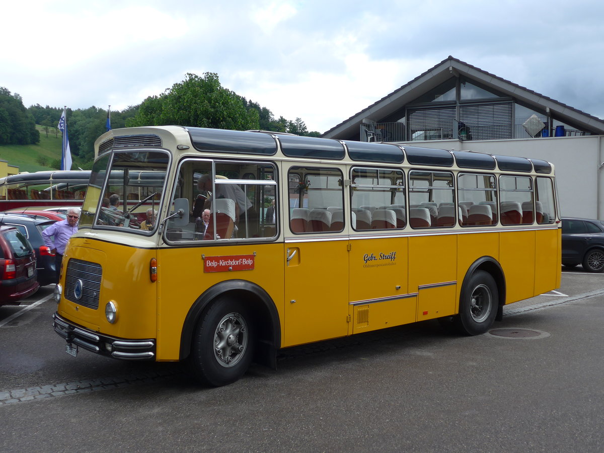 (171'632) - Streiff, Gelterkinden - AG 306'557 - Saurer/Gangloff (ex Oldie-Tours Z�risee, Wollerau; ex OTAG, Wald; ex Leibundgut, Obergoldbach; ex Krebs, Belpberg) am 4. Juni 2016 in M�hlethal, Gasthof Linde