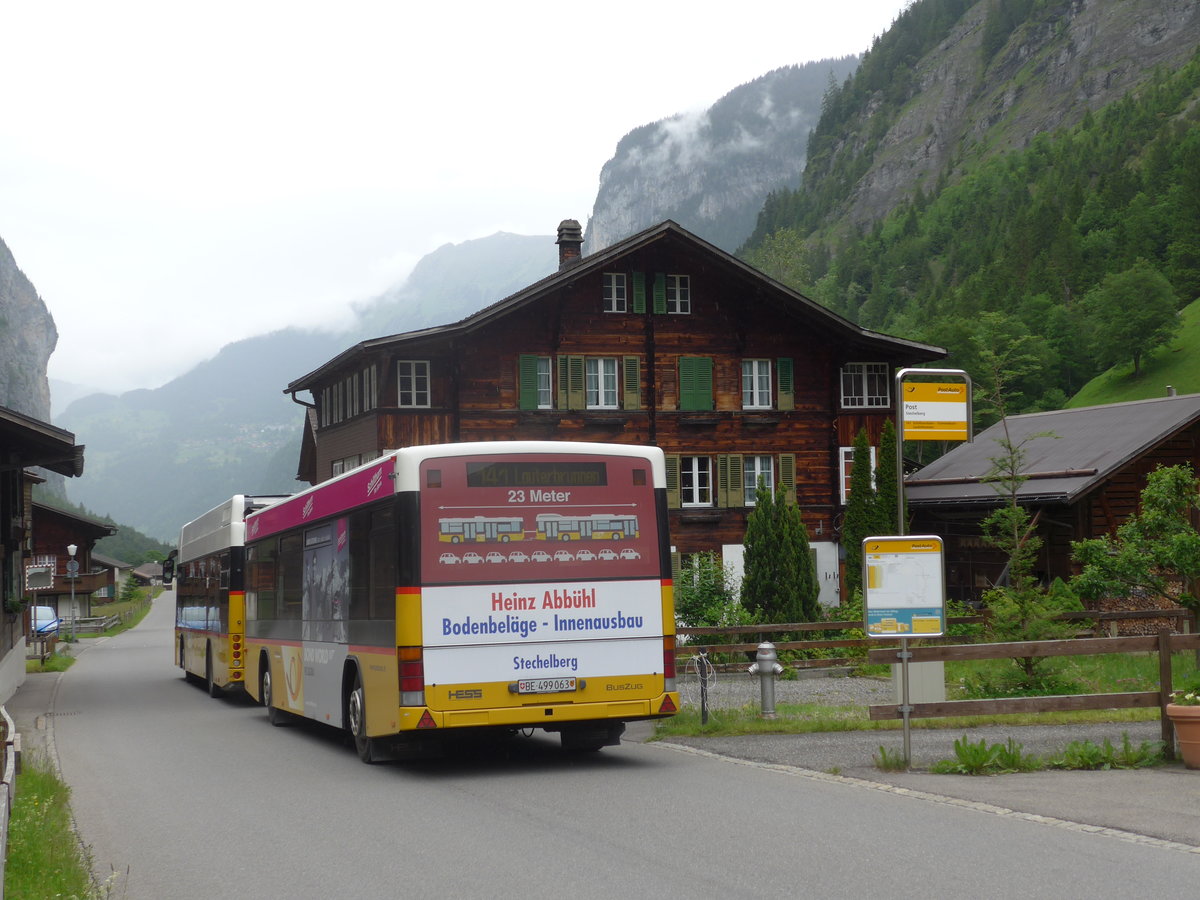 (171'725) - PostAuto Bern - BE 499'063 - Lanz+Marti/Hess Personenanh�nger (ex VBL Luzern Nr. 310) am 12. Juni 2016 in Stechelberg, Post