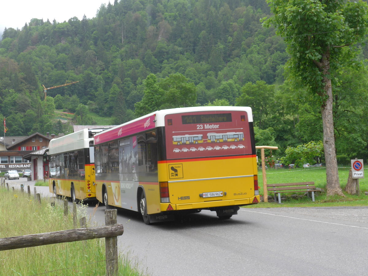 (171'727) - PostAuto Bern - BE 586'962 - Lanz+Marti/Hess Personenanh�nger (ex VBL Luzern Nr. 308) am 12. Juni 2016 in Stechelberg, Camping R�tti