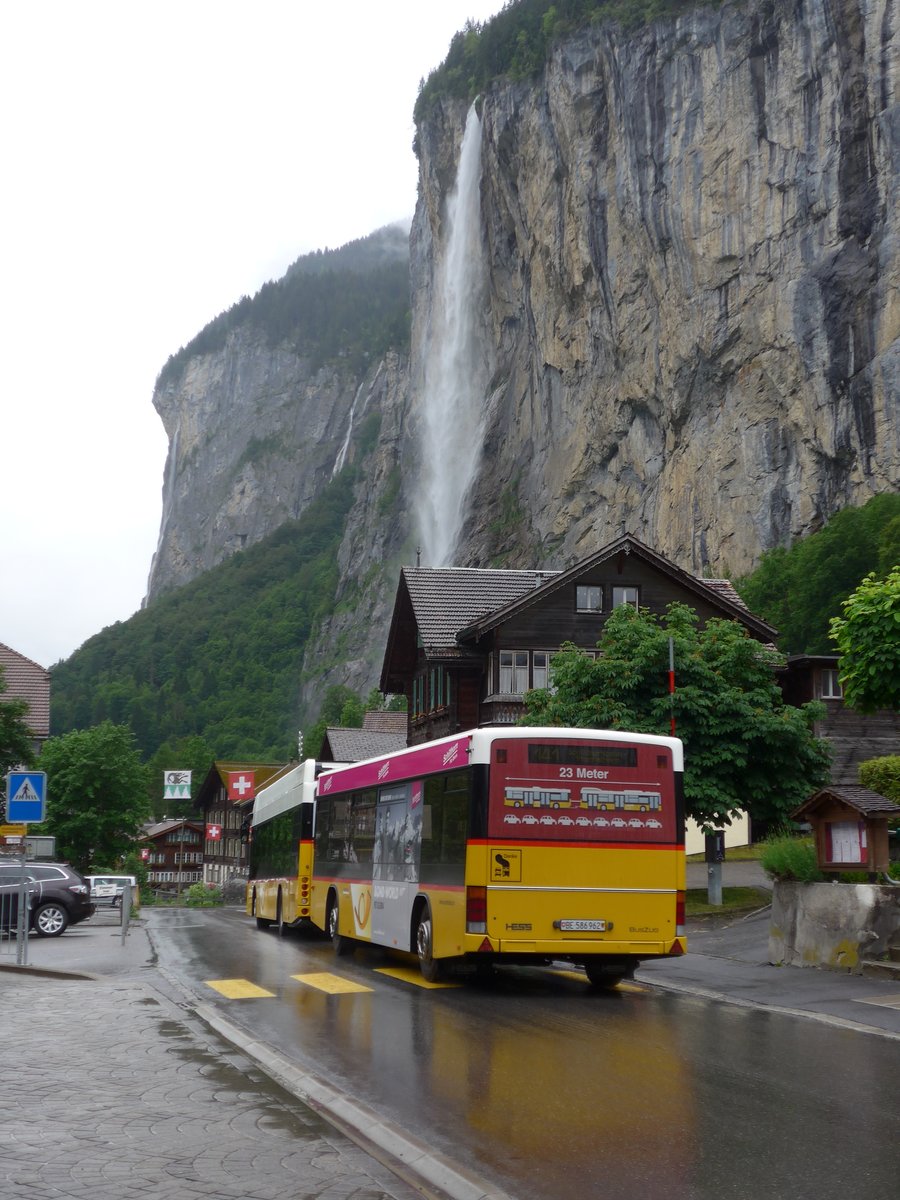 (171'748) - PostAuto Bern - BE 586'962 - Lanz+Marti/Hess Personenanh�nger (ex VBL Luzern Nr. 308) am 12. Juni 2016 in Lauterbrunnen, Dorf