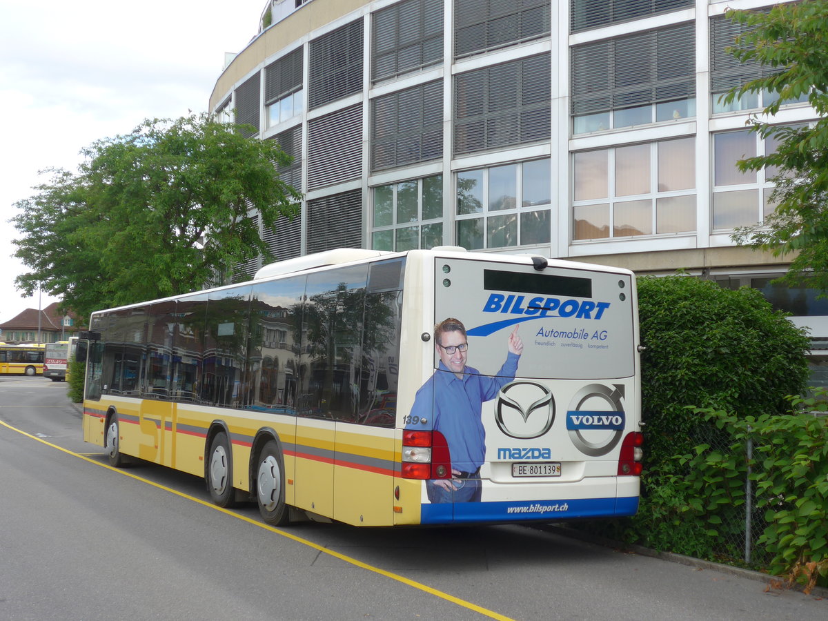 (171'891) - STI Thun - Nr. 139/BE 801'139 - MAN am 18. Juni 2016 bei der Schiffl�ndte Thun