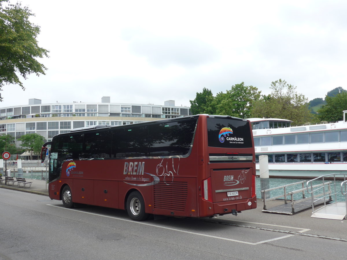 (171'934) - Brem, W�lflinswil - AG 6452 - Van Hool am 21. Juni 2016 bei der Schiffl�ndte Thun
