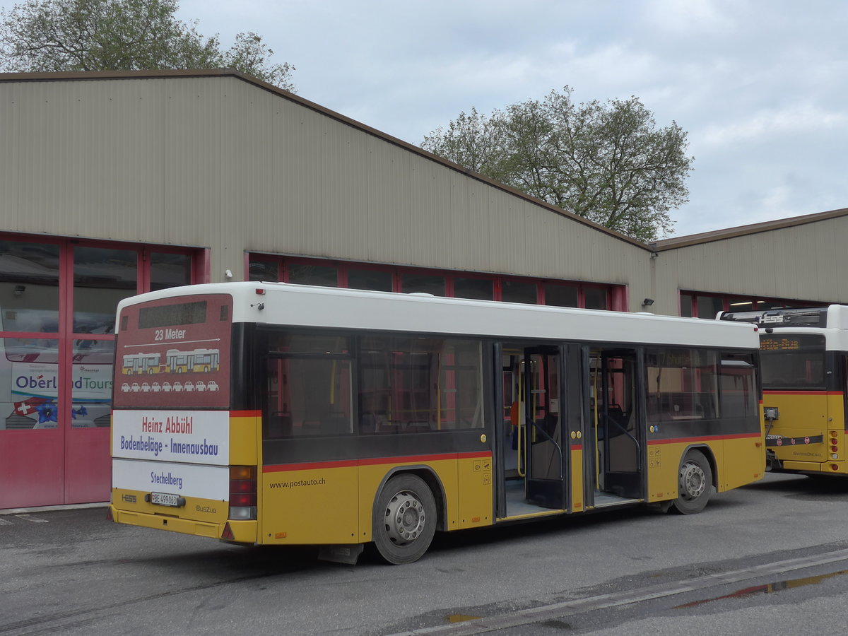 (172'209) - PostAuto Bern - BE 499'063 - Lanz+Marti/Hess Personenanh�nger (ex VBL Luzern Nr. 310) am 26. Juni 2016 in Interlaken, Garage