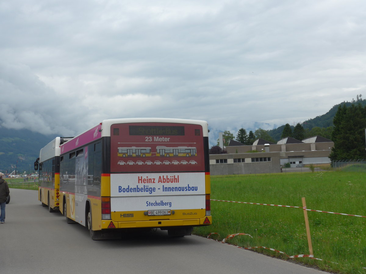 (172'509) - PostAuto Bern - BE 499'063 - Lanz+Marti/Hess Personenanh�nger (ex VBL Luzern Nr. 310) am 26. Juni 2016 bei Wilderswil