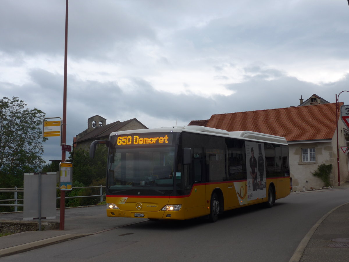 (172'971) - CarPostal Ouest - VD 510'263 - Mercedes am 14. Juli 2016 in Chavannes-le-Ch�ne, H�tel
