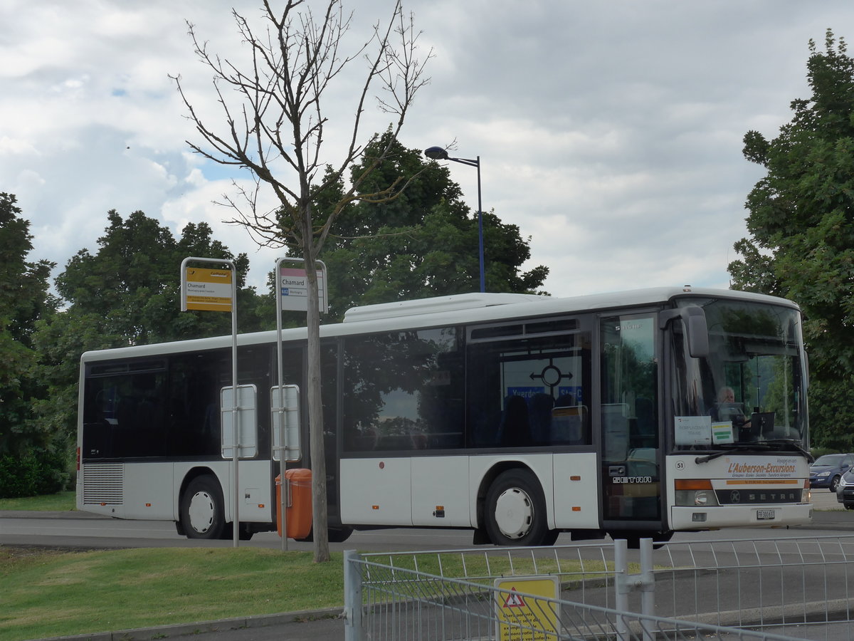 (173'038) - Interbus, Yverdon - Nr. 51/FR 300'637 - Setra (ex AAGL Liestal Nr. 62) am 15. Juli 2016 in Montagny, Chamard (Einsatz L'Auberson)