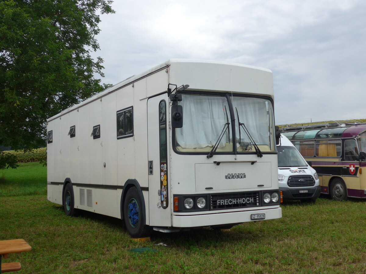 (174'005) - Aus der Schweiz: R�tsche, R�ti - SZ 95'828 - NAW/FHS am 20. August 2016 beim Bahnhof B�singen