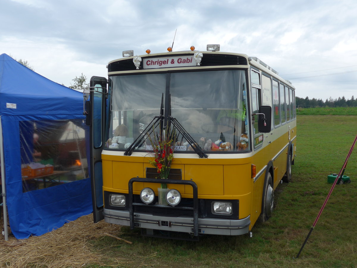 (174'064) - Aus der Schweiz: Oberh�nsli, Thayngen - FBW/T�scher (ex Bus-Halter, Wil Nr. 9) am 20. August 2016 in B�singen, Bahnhof
