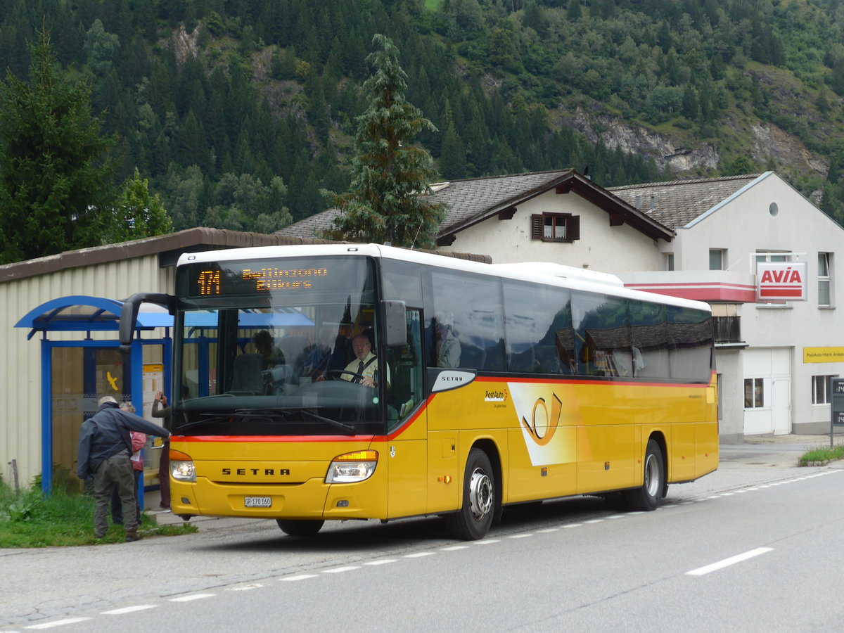 (174'148) - PostAuto Graub�nden - GR 170'160 - Setra am 21. August 2016 in Andeer, Tgavugl