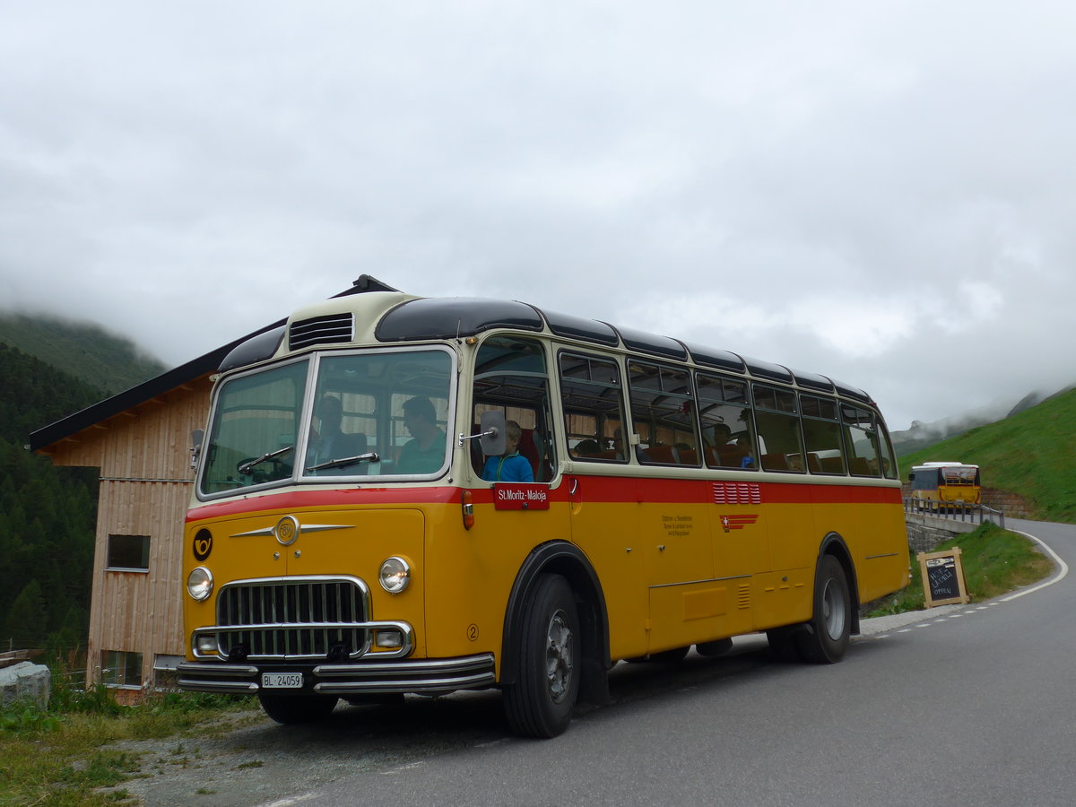 (174'170) - Tanner&Lambach, Reigoldswil - Nr. 2/BL 24'059 - FBW/R&J (ex Hunziker, R�schlikon; ex P 24'059; ex P 21'559) am 21. August 2016 in P�rt