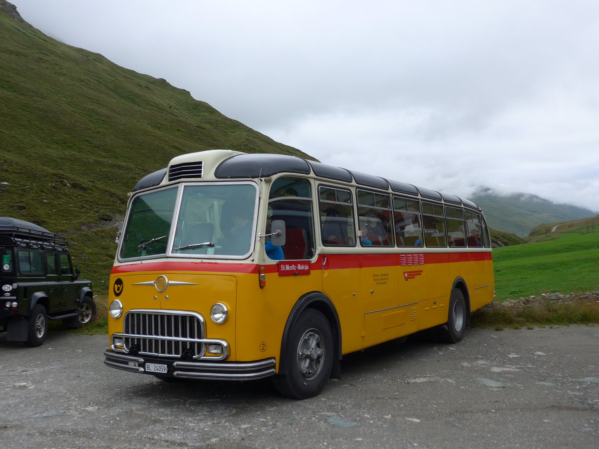 (174'194) - Tanner&Lambach, Reigoldswil - Nr. 2/BL 24'059 - FBW/R&J (ex Hunziker, R�schlikon; ex P 24'059; ex P 21'559) am 21. August 2016 in Juf