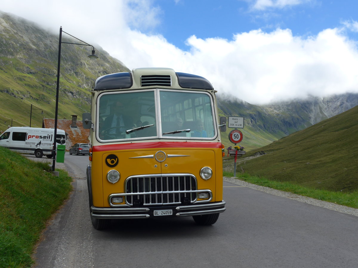 (174'218) - Tanner&Lambach, Reigoldswil - Nr. 2/BL 24'059 - FBW/R&J (ex Hunziker, R�schlikon; ex P 24'059; ex P 21'559) am 21. August 2016 in Juf