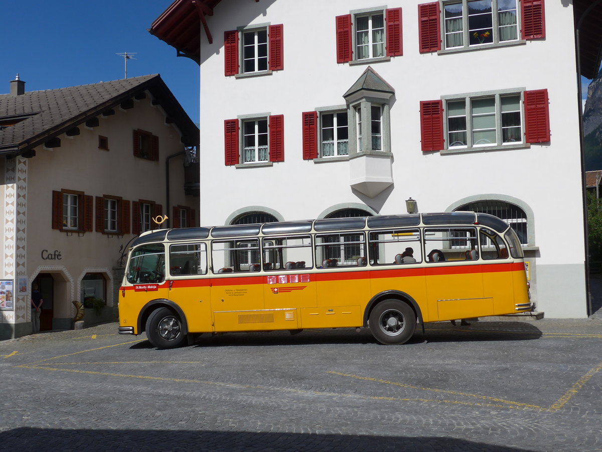 (174'239) - Tanner&Lambach, Reigoldswil - Nr. 2/BL 24'059 - FBW/R&J (ex Hunziker, R�schlikon; ex P 24'059; ex P 21'559) am 21. August 2016 in Andeer, Posta