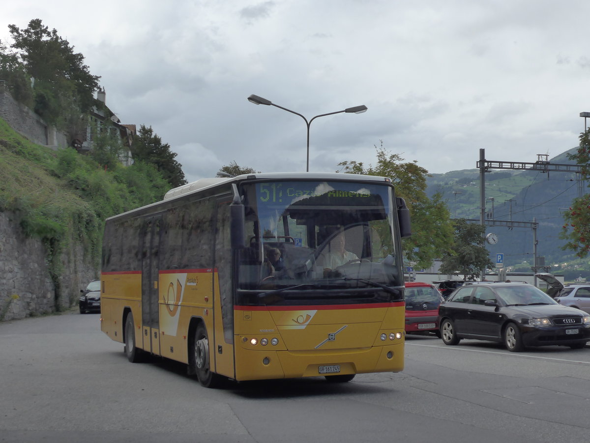(174'262) - PostAuto Graub�nden - GR 161'245 - Volvo am 21. August 2016 in Thusis, Postautostation