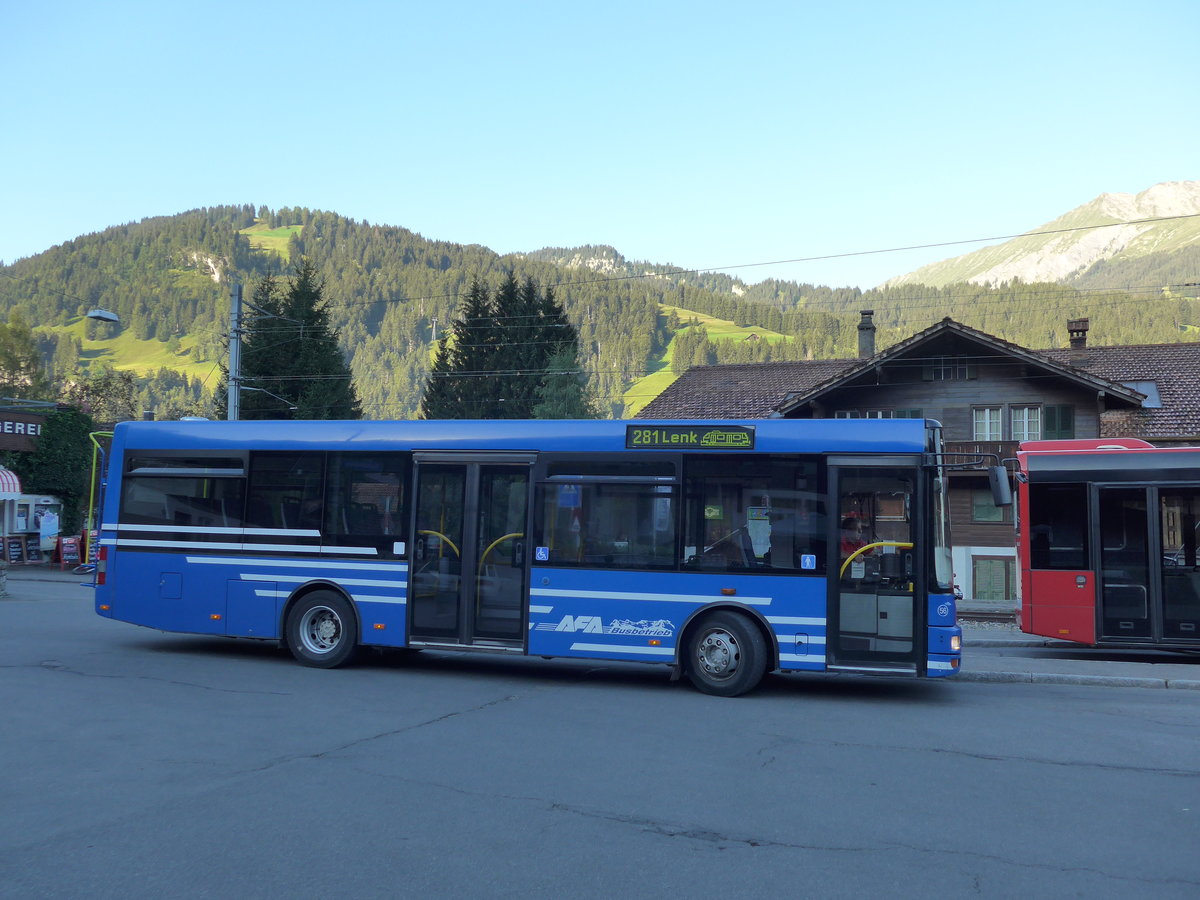 (174'296) - AFA Adelboden - Nr. 56/BE 611'030 - MAN/G�ppel am 27. August 2016 beim Bahnhof Lenk