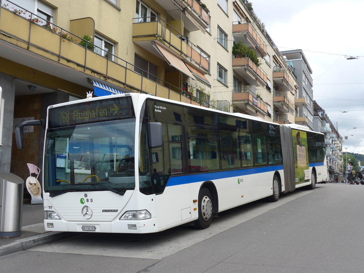 (174'636) - Welti-Furrer, Bassersdorf - Nr. 97/ZH 718'197 - Mercedes am 5. September 2016 beim Bahnhof Z�rich-Oerlikon