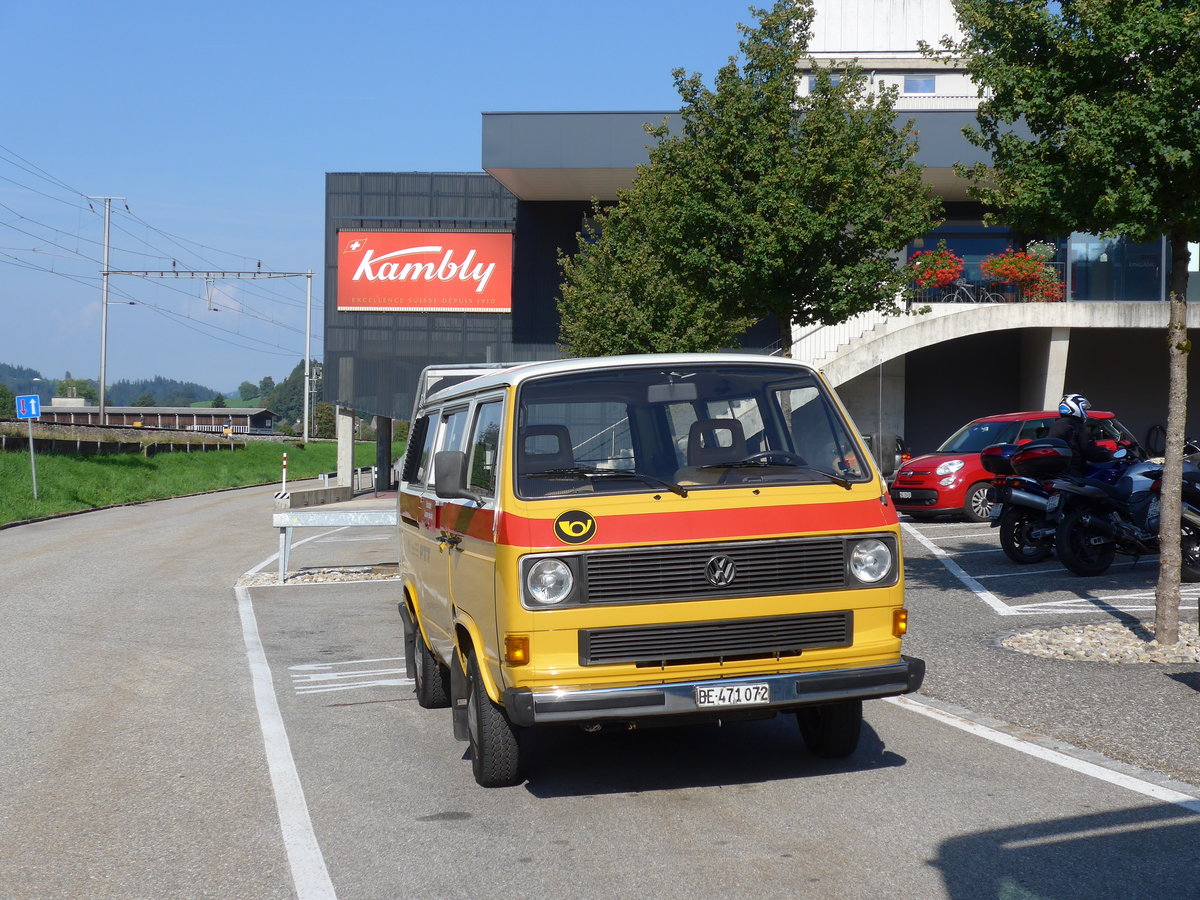 (174'862) - Scheidegger, Sch�nb�hl - BE 471'072 - VW (ex Berwert, Stalden) am 11. September 2016 in Trubschachen, Kambly