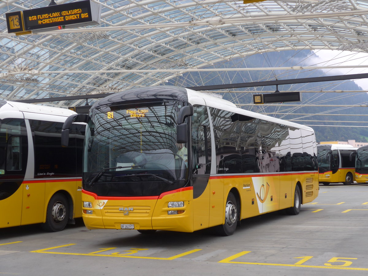 (174'938) - PostAuto Graub�nden - GR 162'977 - MAN am 18. September 2016 in Chur, Postautostation