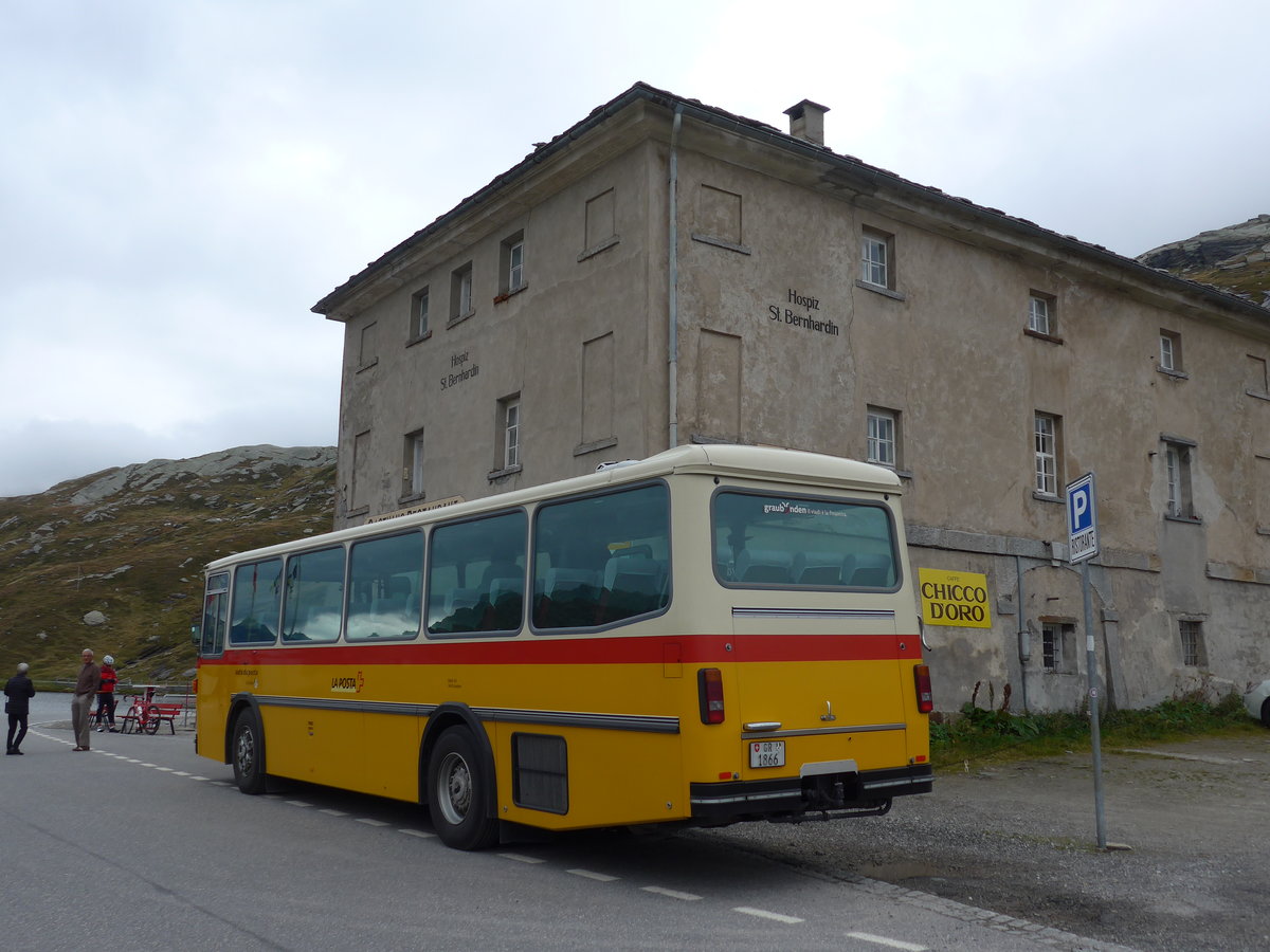 (174'955) - Mark, Andeer - GR 1866 - Saurer/R&J (ex PostAuto Graub�nden; ex P 24'350) am 18. September 2016 in San Bernardino, Ospizio