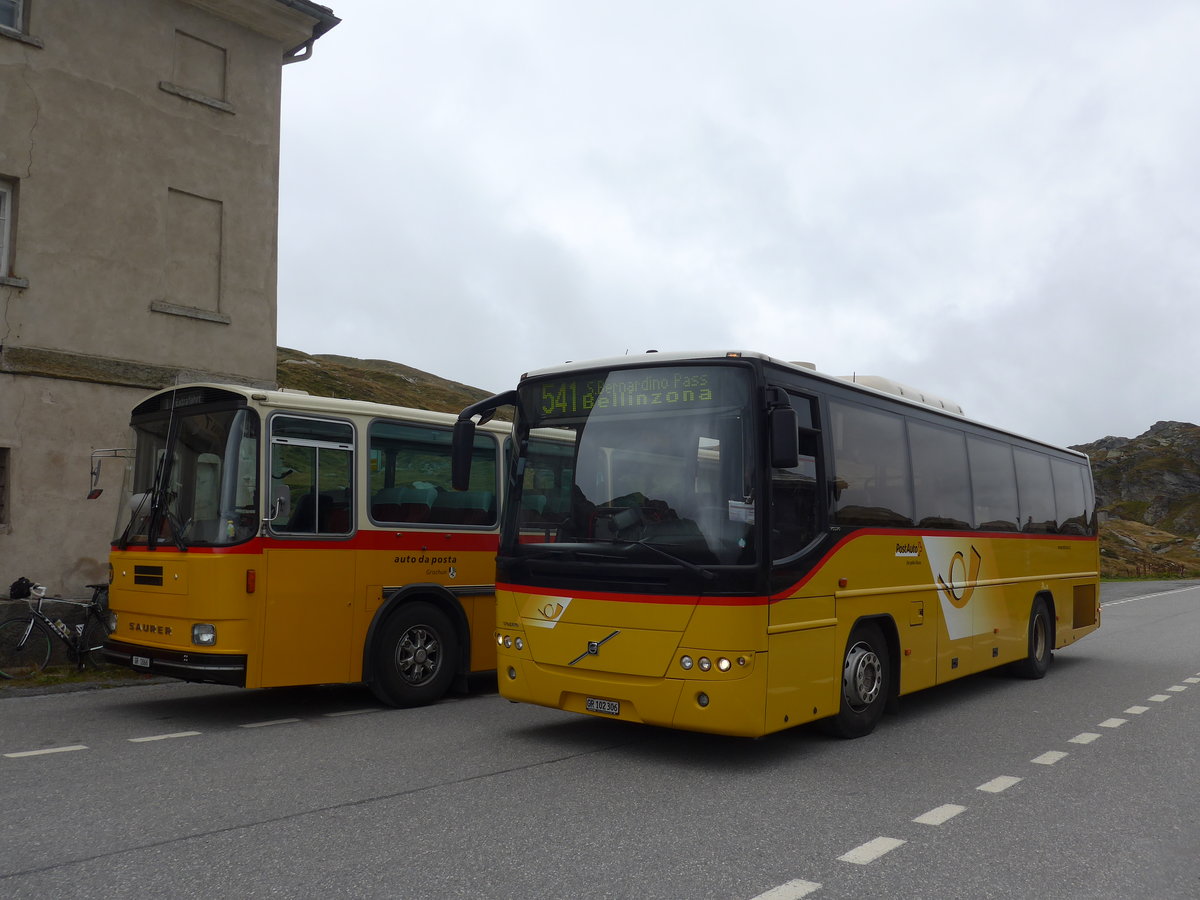 (174'958) - PostAuto Graub�nden - GR 102'306 - Volvo am 18. September 2016 in San Bernardino, Ospizio