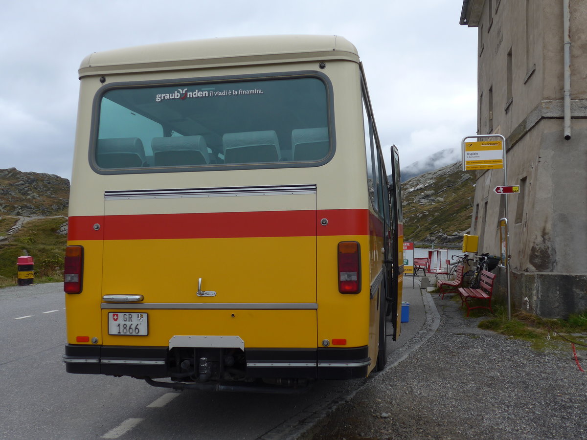(174'969) - Mark, Andeer - GR 1866 - Saurer/R&J (ex PostAuto Graub�nden; ex P 24'350) am 18. September 2016 in San Bernardino, Ospizio