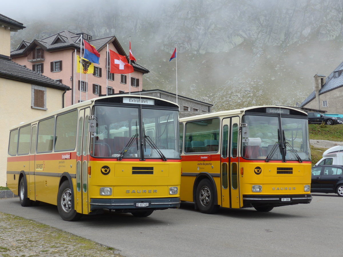 (175'010) - AVG Meiringen - Nr. 74/BE 607'481 - Saurer/R&J (ex P 24'357) am 18. September 2016 in Gotthard, Passh�he
